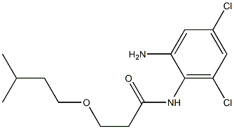 N-(2-amino-4,6-dichlorophenyl)-3-(3-methylbutoxy)propanamide Struktur