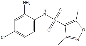 N-(2-amino-4-chlorophenyl)-3,5-dimethyl-1,2-oxazole-4-sulfonamide Struktur