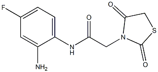 N-(2-amino-4-fluorophenyl)-2-(2,4-dioxo-1,3-thiazolidin-3-yl)acetamide Struktur