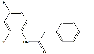 N-(2-bromo-4-fluorophenyl)-2-(4-chlorophenyl)acetamide Struktur