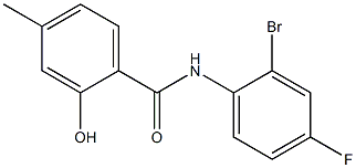 N-(2-bromo-4-fluorophenyl)-2-hydroxy-4-methylbenzamide Structure