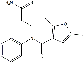 N-(2-carbamothioylethyl)-2,5-dimethyl-N-phenylfuran-3-carboxamide Structure