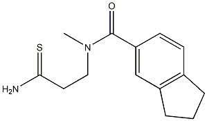 N-(2-carbamothioylethyl)-N-methyl-2,3-dihydro-1H-indene-5-carboxamide Struktur