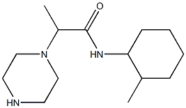 N-(2-methylcyclohexyl)-2-(piperazin-1-yl)propanamide Struktur