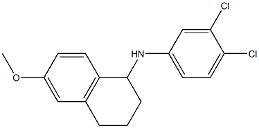 N-(3,4-dichlorophenyl)-6-methoxy-1,2,3,4-tetrahydronaphthalen-1-amine Struktur