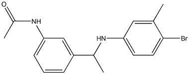 N-(3-{1-[(4-bromo-3-methylphenyl)amino]ethyl}phenyl)acetamide Struktur