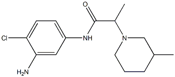 N-(3-amino-4-chlorophenyl)-2-(3-methylpiperidin-1-yl)propanamide Struktur