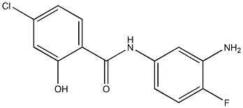 N-(3-amino-4-fluorophenyl)-4-chloro-2-hydroxybenzamide Struktur