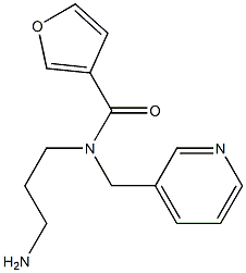 N-(3-aminopropyl)-N-(pyridin-3-ylmethyl)furan-3-carboxamide Struktur