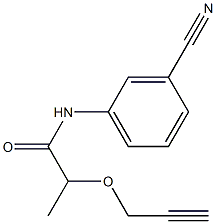 N-(3-cyanophenyl)-2-(prop-2-yn-1-yloxy)propanamide Struktur