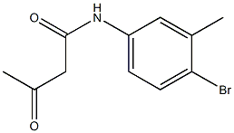 N-(4-bromo-3-methylphenyl)-3-oxobutanamide Struktur