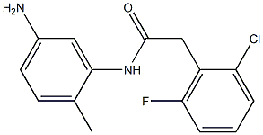 N-(5-amino-2-methylphenyl)-2-(2-chloro-6-fluorophenyl)acetamide Struktur