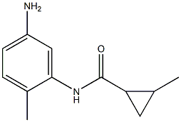 N-(5-amino-2-methylphenyl)-2-methylcyclopropanecarboxamide Struktur