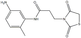 N-(5-amino-2-methylphenyl)-3-(2,4-dioxo-1,3-thiazolidin-3-yl)propanamide Struktur