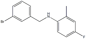 N-[(3-bromophenyl)methyl]-4-fluoro-2-methylaniline Structure