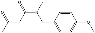 N-[(4-methoxyphenyl)methyl]-N-methyl-3-oxobutanamide Struktur