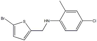 N-[(5-bromothiophen-2-yl)methyl]-4-chloro-2-methylaniline Struktur