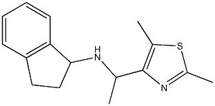N-[1-(2,5-dimethyl-1,3-thiazol-4-yl)ethyl]-2,3-dihydro-1H-inden-1-amine Struktur