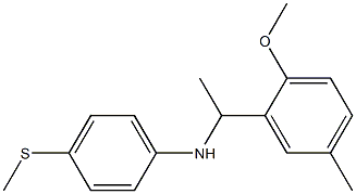 N-[1-(2-methoxy-5-methylphenyl)ethyl]-4-(methylsulfanyl)aniline Structure