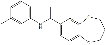 N-[1-(3,4-dihydro-2H-1,5-benzodioxepin-7-yl)ethyl]-3-methylaniline Struktur