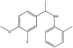 N-[1-(3-fluoro-4-methoxyphenyl)ethyl]-2-methylaniline Struktur