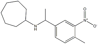 N-[1-(4-methyl-3-nitrophenyl)ethyl]cycloheptanamine Struktur