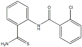N-[2-(aminocarbonothioyl)phenyl]-2-chlorobenzamide Struktur