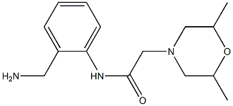 N-[2-(aminomethyl)phenyl]-2-(2,6-dimethylmorpholin-4-yl)acetamide Struktur