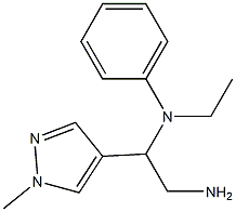 N-[2-amino-1-(1-methyl-1H-pyrazol-4-yl)ethyl]-N-ethylaniline Struktur