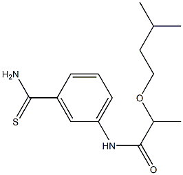 N-[3-(aminocarbonothioyl)phenyl]-2-(3-methylbutoxy)propanamide Struktur