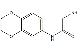 N-2,3-dihydro-1,4-benzodioxin-6-yl-2-(methylamino)acetamide Struktur