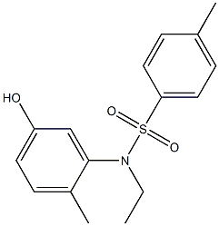 N-ethyl-N-(5-hydroxy-2-methylphenyl)-4-methylbenzene-1-sulfonamide Struktur