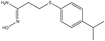 N'-hydroxy-3-{[4-(propan-2-yl)phenyl]sulfanyl}propanimidamide Struktur