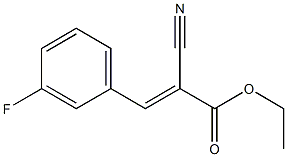 2-Cyano-3-(3-fluoro-phenyl)-acrylic acid ethyl ester Struktur