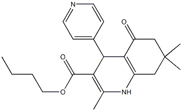 butyl 2,7,7-trimethyl-5-oxo-4-(4-pyridinyl)-1,4,5,6,7,8-hexahydro-3-quinolinecarboxylate Struktur