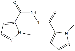 1-methyl-N'-[(1-methyl-1H-pyrazol-5-yl)carbonyl]-1H-pyrazole-5-carbohydrazide Struktur