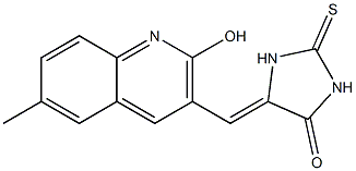 5-[(2-hydroxy-6-methyl-3-quinolinyl)methylene]-2-thioxo-4-imidazolidinone Structure