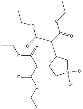diethyl 2-{4-[2-ethoxy-1-(ethoxycarbonyl)-2-oxoethyl]-1,1-dioxidotetrahydro-3-thienyl}malonate Structure
