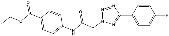 ethyl 4-({[5-(4-fluorophenyl)-2H-tetraazol-2-yl]acetyl}amino)benzoate Struktur