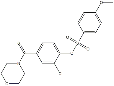 2-chloro-4-(4-morpholinylcarbothioyl)phenyl 4-methoxybenzenesulfonate Struktur