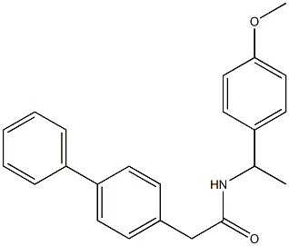 2-[1,1'-biphenyl]-4-yl-N-[1-(4-methoxyphenyl)ethyl]acetamide Struktur
