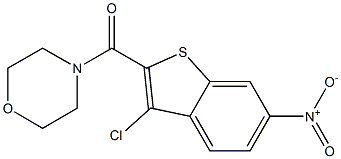 4-({3-chloro-6-nitro-1-benzothien-2-yl}carbonyl)morpholine Struktur