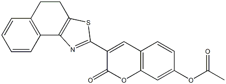 3-(4,5-dihydronaphtho[1,2-d][1,3]thiazol-2-yl)-2-oxo-2H-chromen-7-yl acetate Struktur