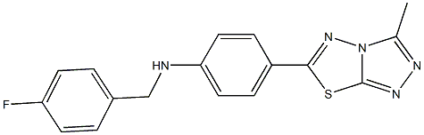 N-(4-fluorobenzyl)-N-[4-(3-methyl[1,2,4]triazolo[3,4-b][1,3,4]thiadiazol-6-yl)phenyl]amine Struktur