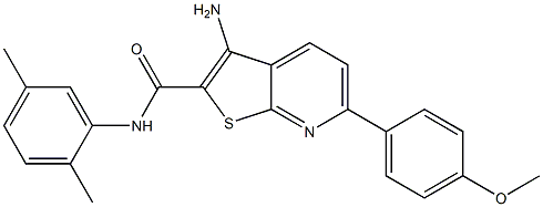 3-amino-N-(2,5-dimethylphenyl)-6-(4-methoxyphenyl)thieno[2,3-b]pyridine-2-carboxamide Struktur