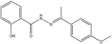 2-hydroxy-N'-[(E)-1-(4-methoxyphenyl)ethylidene]benzohydrazide Struktur