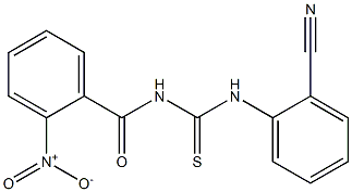 N-(2-cyanophenyl)-N'-(2-nitrobenzoyl)thiourea Struktur