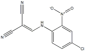 2-[(4-chloro-2-nitroanilino)methylene]malononitrile Struktur