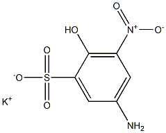 5-Amino-2-hydroxy-3-nitrobenzenesulfonic acid potassium salt Struktur