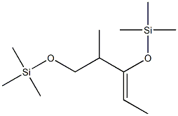 (Z)-3,5-Bis[(trimethylsilyl)oxy]-4-methyl-2-pentene Struktur